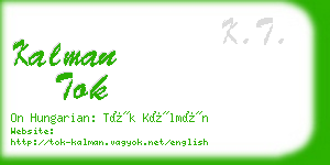 kalman tok business card